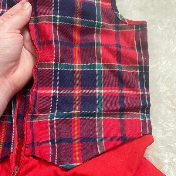Children: Girls plaid romper/skort, Sears brand 6 - Vintage - Picture 7 of 12
